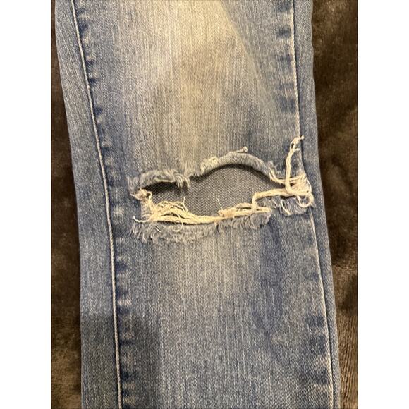 Mossimo Womens Size 8 R Mid Rise Distressed Power Stretch Jeans Jeggings - Picture 4 of 16